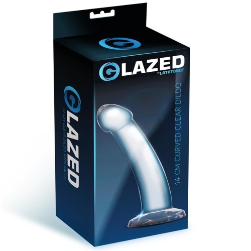 Фаллоимитатор без мошонки на присоске прозрачного цвета Latetobed Curved Dildo Crystal - 2