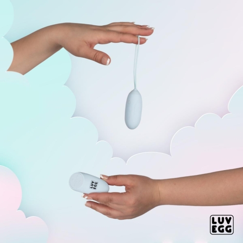 Виброяйцо вагинальное с пультом управления голубого цвета EasyToys - 6