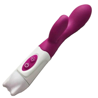 Вибратор с отростком для клитора малинового цвета Ningbo aiLe Glamorous Buddy