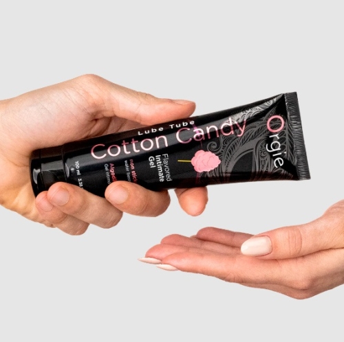 Съедобный лубрикант на водной основе со вкусом сахарной ваты Lube Tube 100мл Orgie - 2