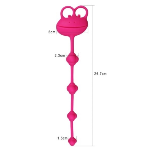 Анальний ланцюжок силіконовий lovetoy рожевий - 3