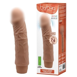 Вібратор реалістик бежевий BARBARA 7.6 Jeff MULTI-SPEED VIBRATOR