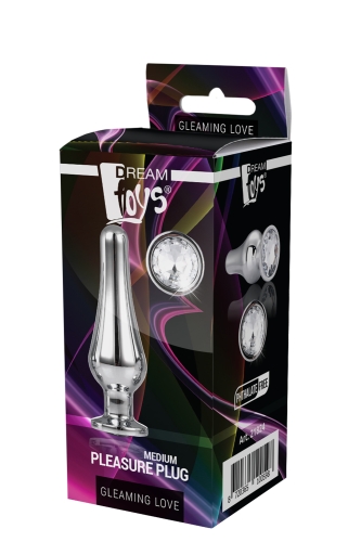 Анальна пробка конічної форми Dream Toys GLEAMING LOVE SILVER PLEASURE PLUG M - 2