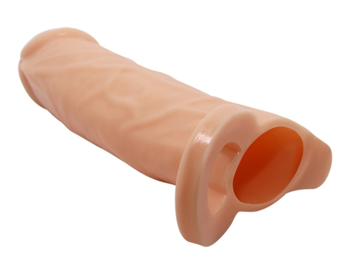 Насадка на член реалістична що подовжує тілесного кольору LYBAILE PREETTY LOVE Penis Sleeve Emmitt - 7