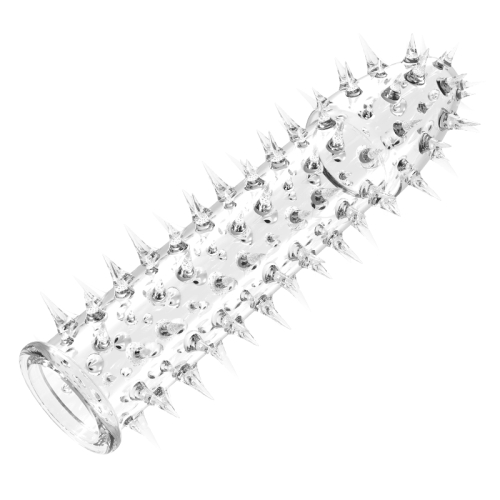 Стимулирующая насадка на член с шипами прозрачная Meleon - Screaming Thorn Wolf Braces CRISTAL - 5