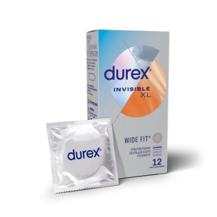 Презервативы увеличенного размера из натурального каучукового латекса DUREX Invisible XL 12 штук