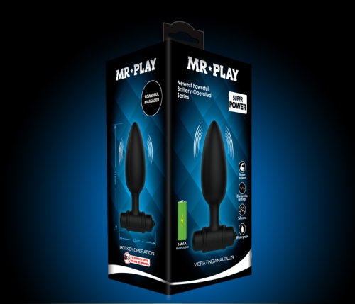 Анальна вібропробка чорна LYBAILE Pretty Love Mr. Play - 21