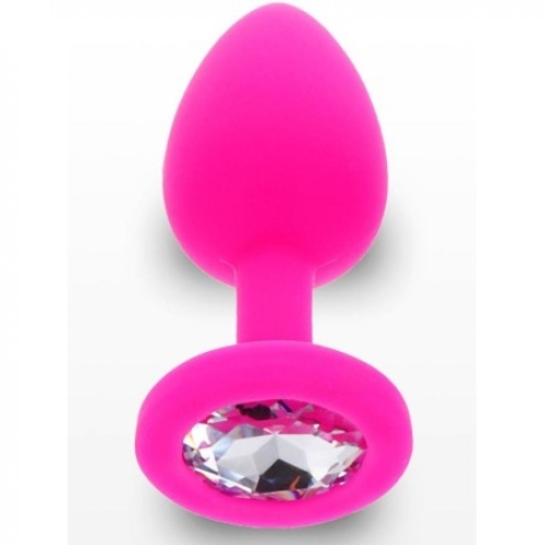 Анальная пробка розовая маленькая Diamond Booty Jewel Toy Joy - 2