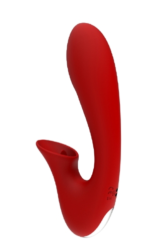Вібромасажер зі стимулятором клітора і точки G червоний Dream toys REVOLUTION IRIS - 1