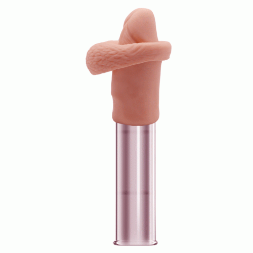 Подовжуюча реалістична насадка на пеніс тілесного кольору BAILE SEX TOYS BIG MAN - 7