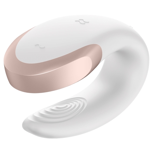 Смарт-вибратор 7,5/3 см для пар Satisfyer Double Love (White) с пультом Сатисфаер - 6
