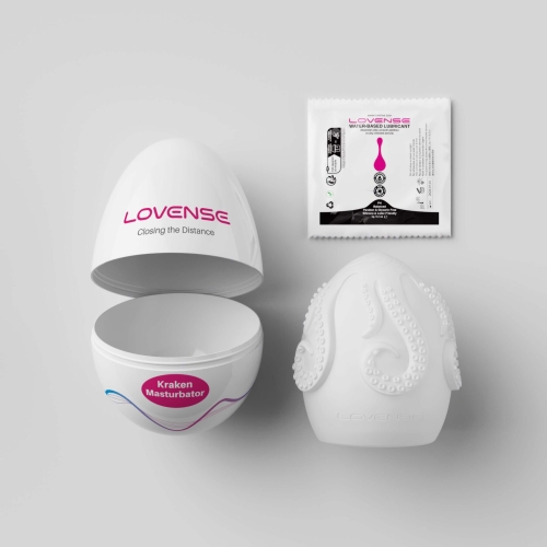 Набір мастурбаторів яєць для члена білого кольору Lovense Kraken masturbator egg box - 3