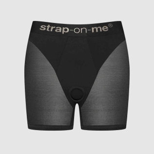 Шорты для страпона черные Strap-On-Me Harness Lingerie Halo размер L