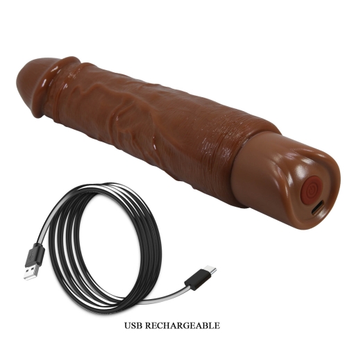 Вибратор реалистик коричневый Lybaile Pretty Love Rufus Realistic Vibrating Dildo - 10