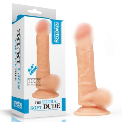 Фалос на присоску реалістичний тілесного кольору 8 The Ultra Soft Dude - 1