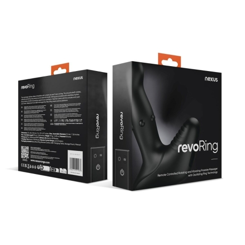 Вибромассажер простаты с пультом управления черного цвета Nexus Revo Ring - 5
