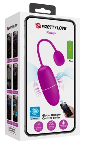Віброяйце кероване смартфоном рожевого кольору Pretty Love NYMPH - 11