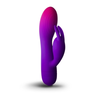 Вибратор кролик фиолетового цвета Rocks Off Glo Girl Rabbit