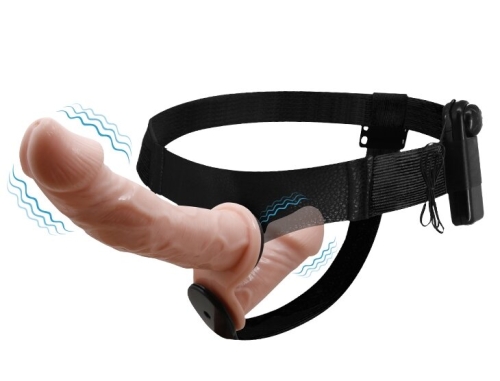 Страпон на поясі з вібрацією з 2-ма вібромоторами ULTRA PASSIONATE HARNESS STRAP-ON - 2