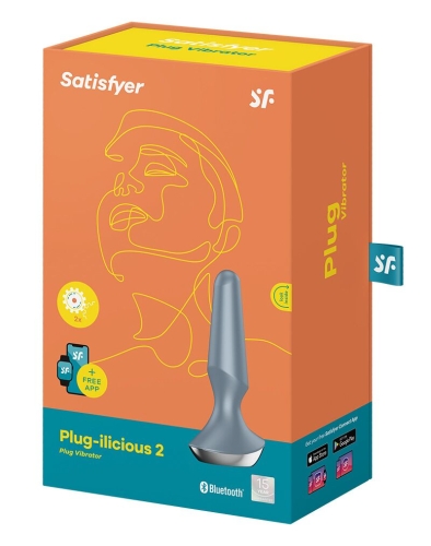 Анальна вібропробка сіра Satisfyer Plug-ilicious 2 - 5