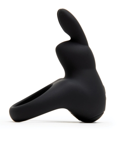 Эрекционное виброкольцо для члена с ушками черное Happy Rabbit - 2
