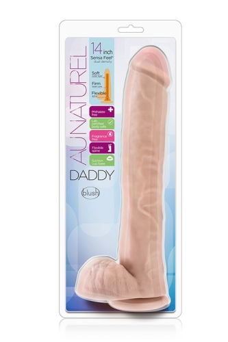 Фаллоимитатор огромный реалистичный на присоске телесного цвета Blush NATUREL DADDY - 2