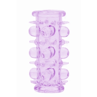 Насадка на член стимулирующая фиолетового цвета BOSS of TOYS Stretchy Sleeve 