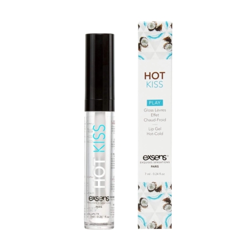 Стимулюючий блиск для губ зі смаком кокосу Exsens Coconut Hot Kiss 15мл зігріває і охолоджує - 1