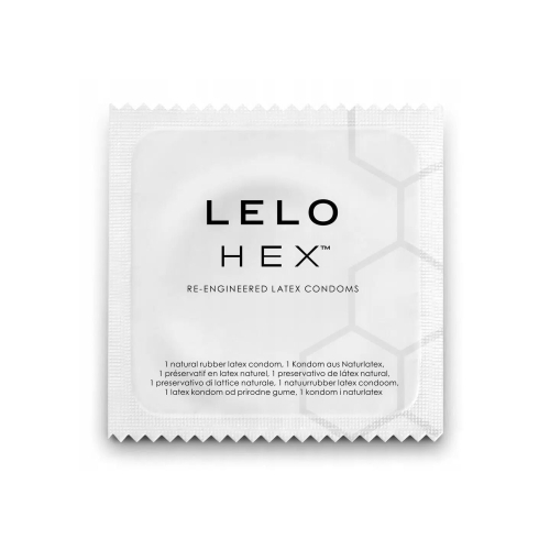 Презерватив из органического латекса уникальная гексагональная текстура LELO HEX Condoms Original Sachet 1 штука - 1