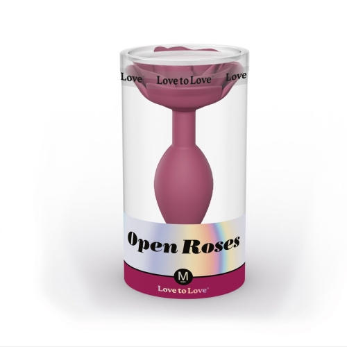 Силіконова анальна пробка розмір M фіолетова Love To Love OPEN ROSES PLUM STAR - 5