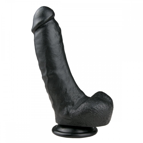 Фаллоимитатор реалистичный с присоской черыный EasyToys Realistic Dildo 20 см - 1