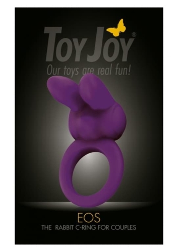 Эрекционное виброкольцо в форме зайчика фиолетового цвета Toy joy Eos the rabbit С ring - 3