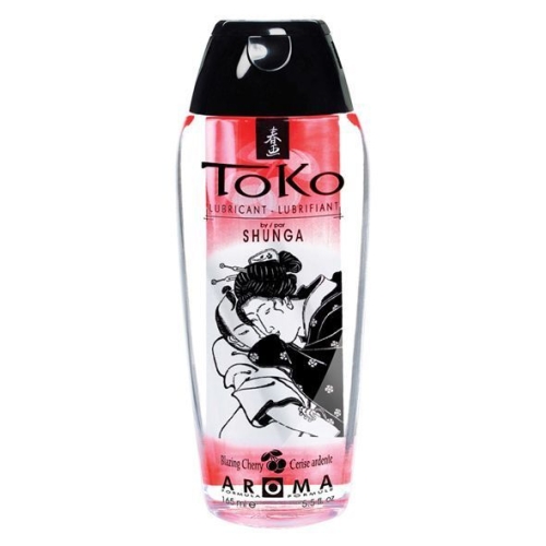 Лубрикант съедобный на водной основе со вкусом пылающей вишни Shunga Toko AROMA 165 мл - 1
