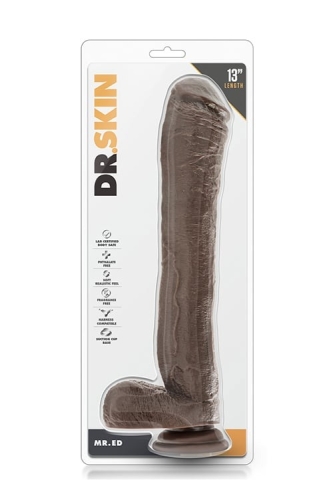 Фаллоимитатор гигант реалистичный на присоске коричневый Blush Dr. Skin Mr. Ed - 7