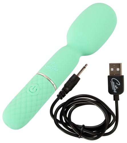 Cиликоновый мини-вибратор в форме микрофона зеленый Soft Silicone Cuties с 10 универсальными режимами - 9