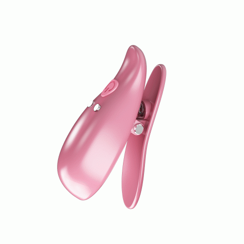 Вибраторы-зажимы для сосков розовые Lybaile Pretty Love Leaf - 3