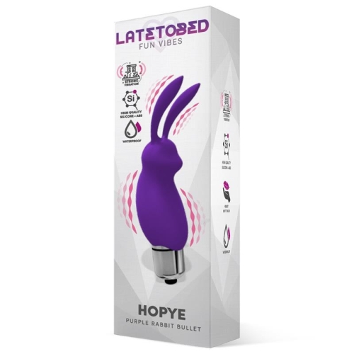 Мини вибратор клиторальный фиолетовый Latetobed Hopye Rabbit Vibrating Bullet Silicone - 2