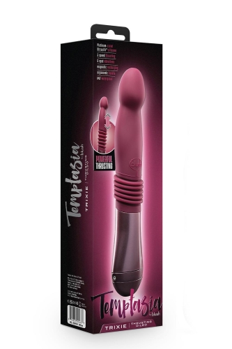 Вибратор для точки G со стимулирующими ребрами красного цвета Blush TEMPTASIA TRIXIE THRUSTING - 1