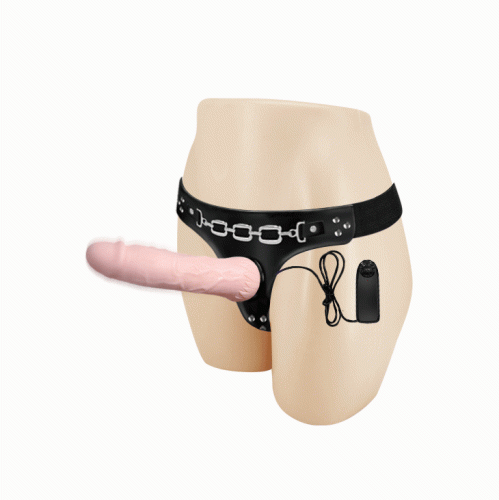 Трусики-страпон с вибрацией розовый Ultra passionate Harness BW-022028 - 3