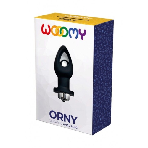 Анальна вібропробка чорного кольору Wooomy Orny - 3