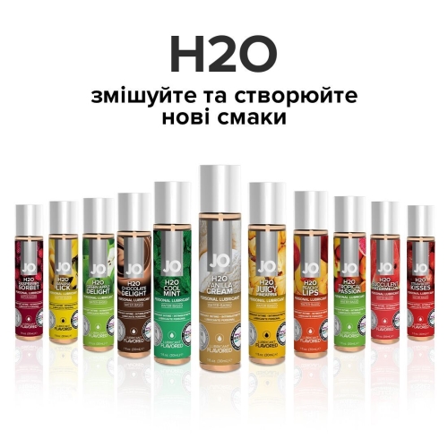 Смазка съедобная для орального секса вкус ванили System JO H2O 30 мл - 5