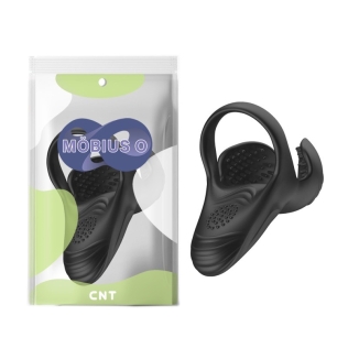 Вибронасадка на член и мошонку черного цвета Cnt Jungle vibrating Ring With Ball Holder