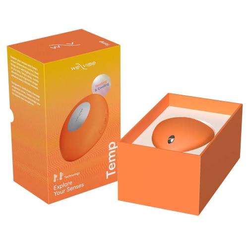 Вібратор для стимуляції клітора з підігрівом оранжевий We-Vibe Temp Tangerine - 12