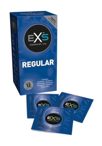 Презервативы классические тонкие с силиконовой смазкой EXS Regular 12 штук - 1