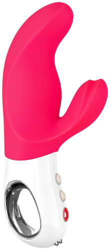 Вибратор со стимуляцией клитора розовый Fun Factory Miss Bi - 1