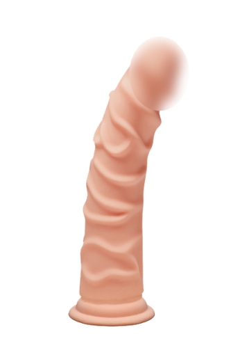 Фалоімітатор 20,3 см/5 см рельєфний на присоску Doc Johnson The D-Ragin D-8 Inch Without Balls-ULTRASKYN - 1