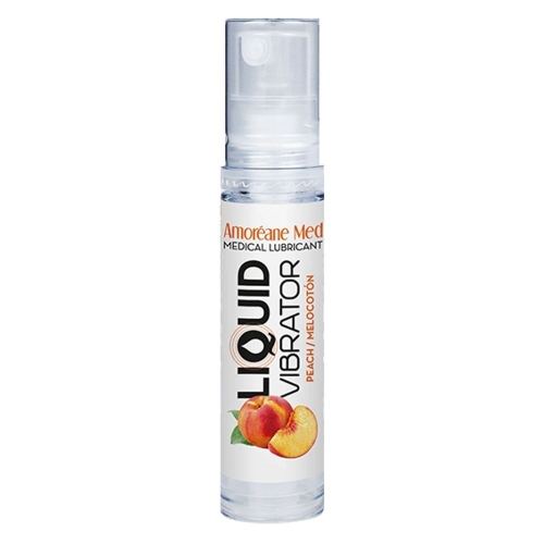 Лубрикант з ефектом вібрації Amoreane Med Liquid Vibrator Peach 10 мл - 1