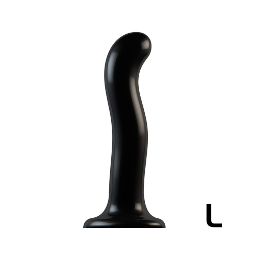 Насадка для страпона силиконовая черного цвета Strap On Me P&amp;amp;G-Spot Dildo размер L - 1