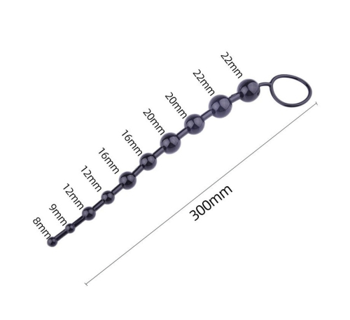 Анальные бусы розовые гелевые Jelly Anal Beads SKN-ANL033 - 3