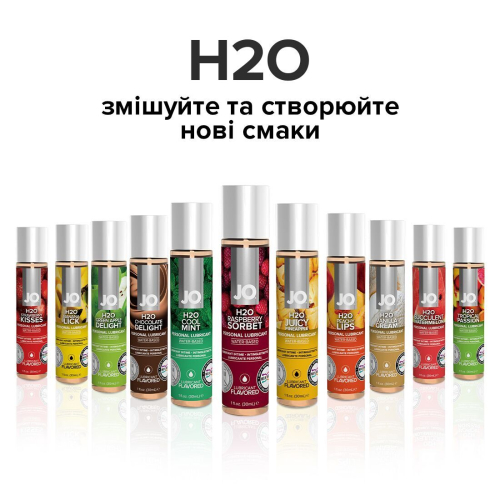 Смазка съедобная для оральных ласк со вкусом малины System JO H2O 30 мл - 5